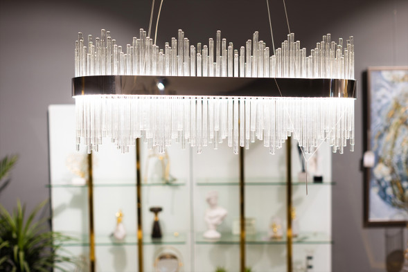 Люстра стеклянная хром 62GDW-901-800CH