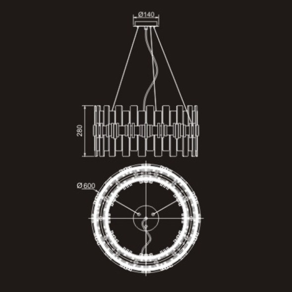 Люстра Delight Collection P68073-14 gold