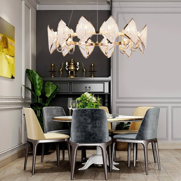 Люстра В Стиле Арт-Деко Epica Из Хрусталя Золото D 105+75Cm