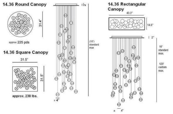 Люстра Bocci 14.36 Random D100