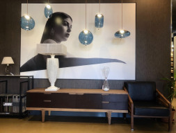 Подвесной светильник Delight Collection Knot A copper/blue