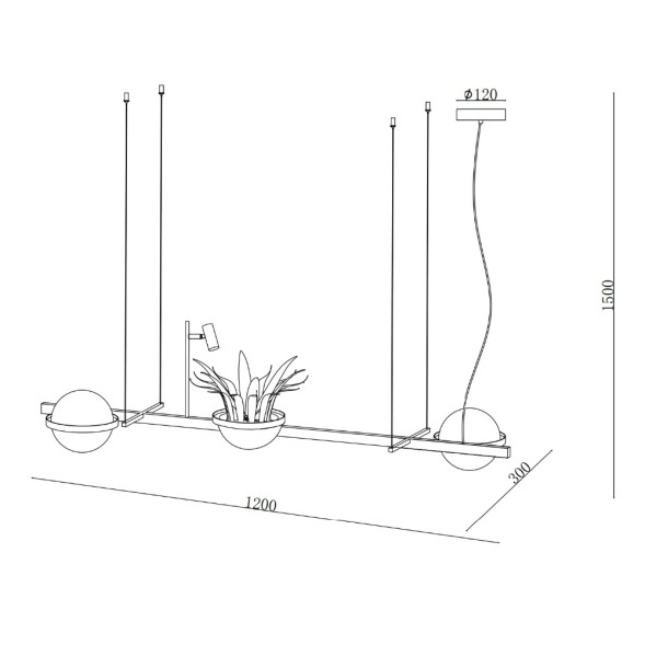 Люстра Delight Collection 10228P/S black