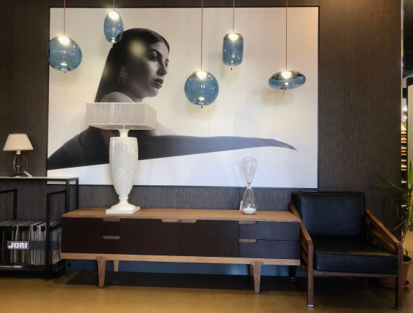 Подвесной светильник Delight Collection Knot C copper/blue