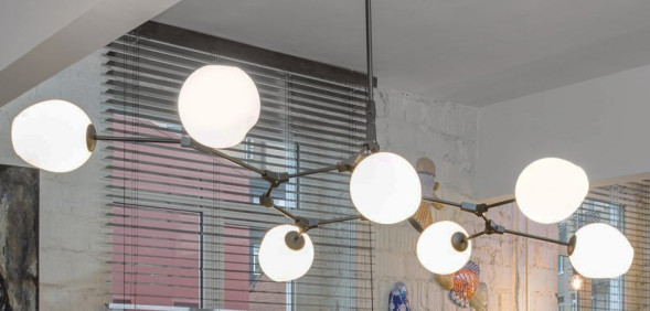 Люстра Сrumpled Bubble White Glass