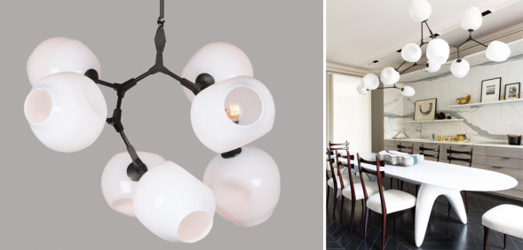 Люстра Сrumpled Bubble White Glass