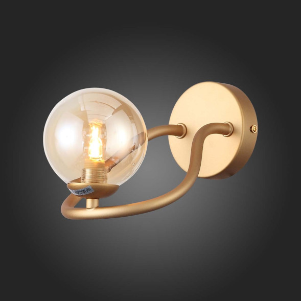 Серия Настенных Светильников С Шарообразными Стеклянными Плафонами На Замкнутых Округлых Рожках Geller Wall