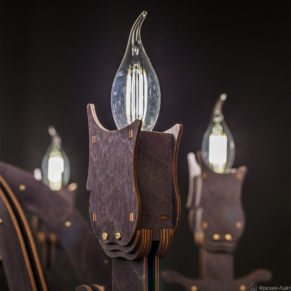 1063 Эклектика 6B венге люстра подвесная