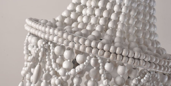 Люстра Rh Anselme White Wood Large Chandelier