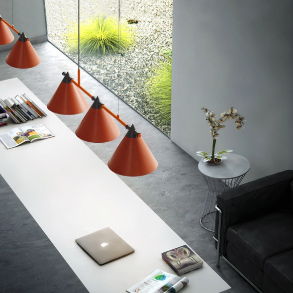 Реечный Потолочный Светильник С Деревянными Плафонами В Скандинавском Стиле Cone 4