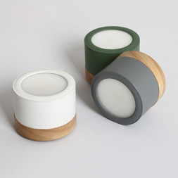 Точечный Светильник С Матовым Светофильтром, Разноцветным Корпусом И Основанием С Окраской Под Дерево Fog