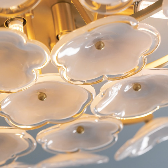 Потолочная Люстра Со Стеклянным Декором В Виде Цветов Malva C