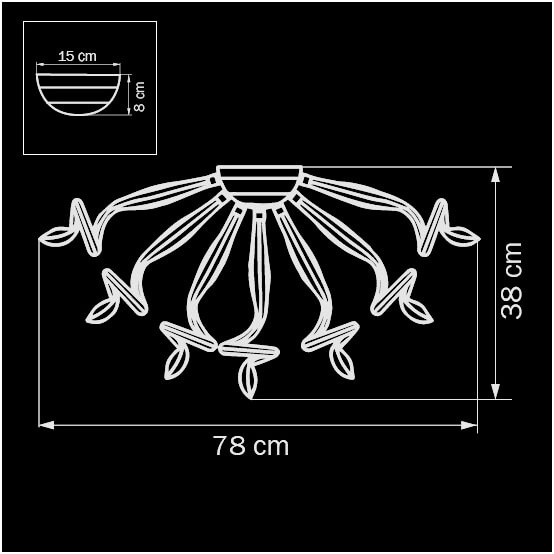 Потолочная Люстра С Плафоном Из Закрученных Стеклянных Рожков Jelly