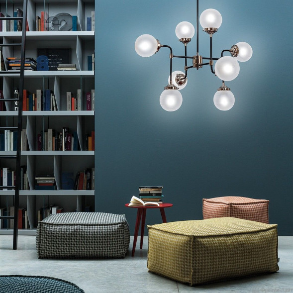 1008/8 black/white люстра подвесная