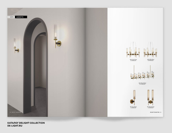 Настенный светильник Delight Collection Alouette 1 brass