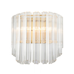 Настенный светильник Delight Collection Vittoria 2C brass/clear