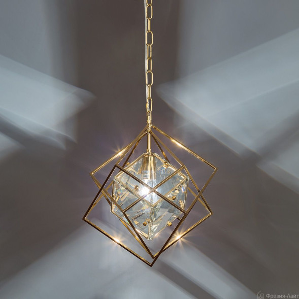 1034 brass/K9 crystal люстра подвесная