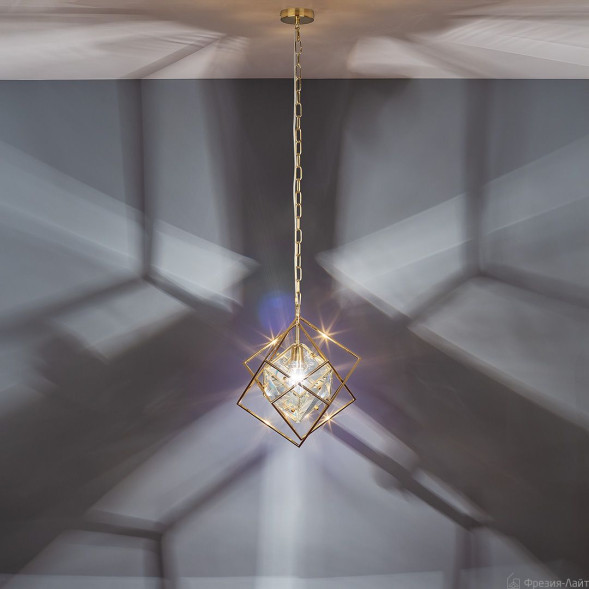 1034 brass/K9 crystal люстра подвесная