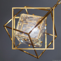 1034 brass/K9 crystal люстра подвесная