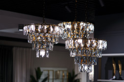 Люстра с кристаллами (золото) K2KG1113P-7