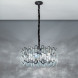 1037 matt black/K9 cryst люстра подвесная