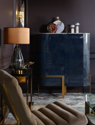 Лампа настольная серо-зеленое стекло (коричневый плафон) K2TL-07233