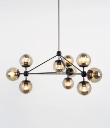 Люстра Modo Chandelier 10 Globes Black