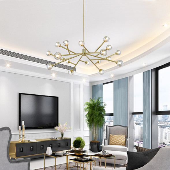 Люстра На Штанге Astra Gold 10 Ламп - Ø 66 См