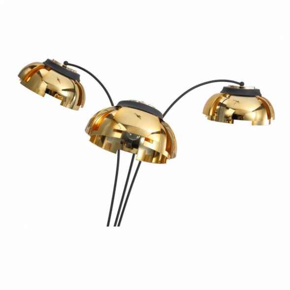 Торшер С Тремя Плафонами Из Прямоугольных Пластин На Выгнутых Стойках Piato Fl