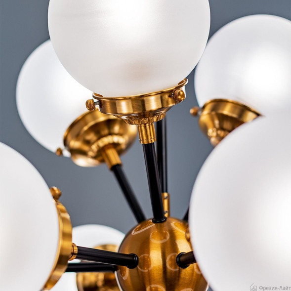 1009/12 black brass/white люстра подвесная