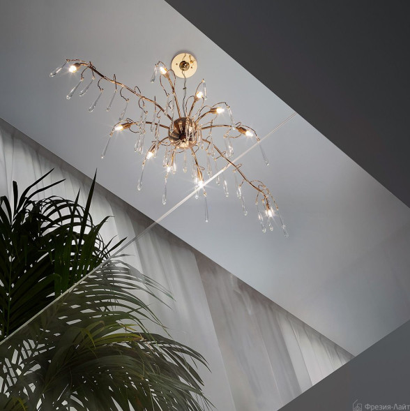 1005/10LG золото овальная люстра подвесная