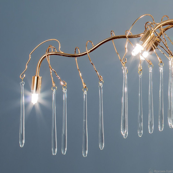 1005/10LG золото овальная люстра подвесная