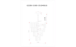 Люстра с кристаллами (золото) 62GDM-81008-540