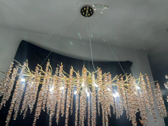 Люстра Coral Crystals Long Copper II Color L120