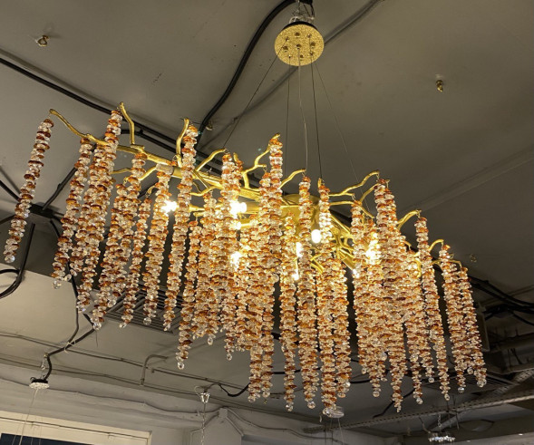 Люстра Coral Crystals Long Copper II Color L120