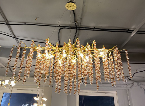 Люстра Coral Crystals Long Copper II Color L180