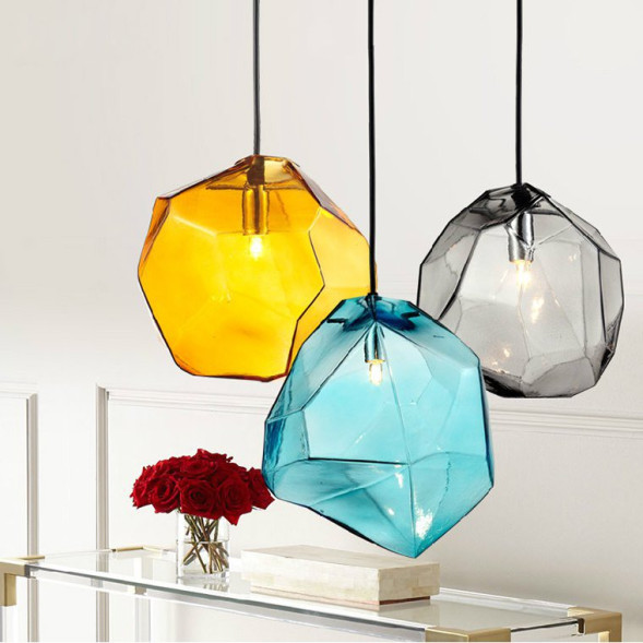 Подвесной Светильник Color Ice Cube Pendant Jevio 1 Голубой