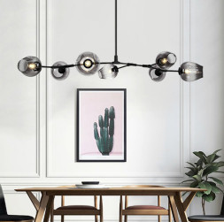 Люстра Delight Collection Bubble 7 black/smoky