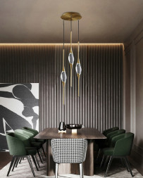 Подвесной светильник Delight Collection Pezzo 3 gold