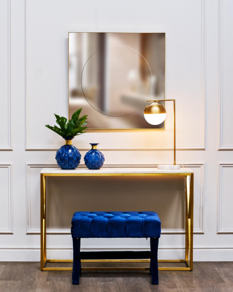 Лампа настольная с матовым плафоном, золото 22-88228