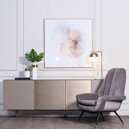 Лампа настольная с матовым плафоном, золото 22-88228