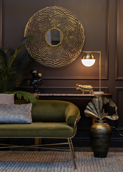 Лампа настольная с матовым плафоном, золото 22-88228