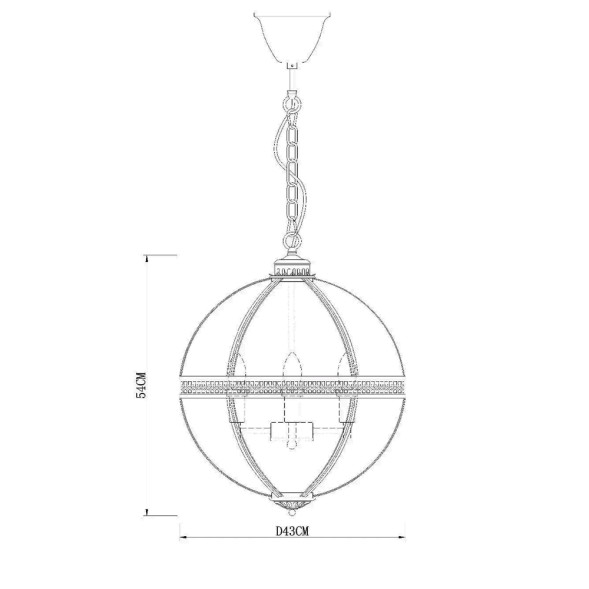 Люстра Delight Collection Residential 4 ant.brass