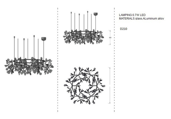 Люстра Heracleum the Big O D125