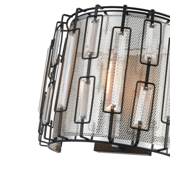 Бра В Стиле Модерн С Фигурным Металлическим Плафоном И Сеточкой Karola Wall