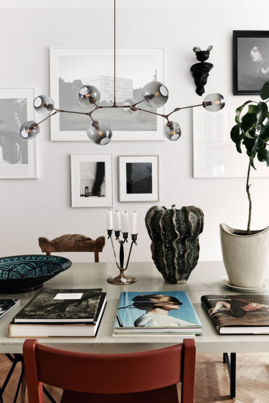 Люстра Delight Collection Bubble 8 brass/smoky