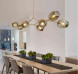 Люстра Delight Collection Bubble 8 brass/smoky