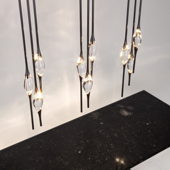 Подвесной светильник Delight Collection Pezzo 9 pearl black