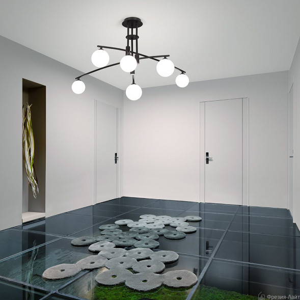 1203 черная люстра потолочная