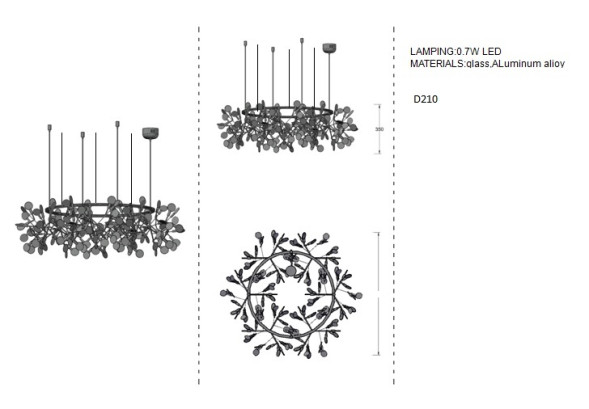 Люстра Heracleum the Big O D210