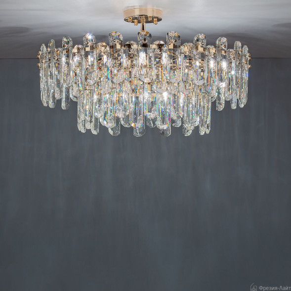 1504 gold/crystal люстра потолочная